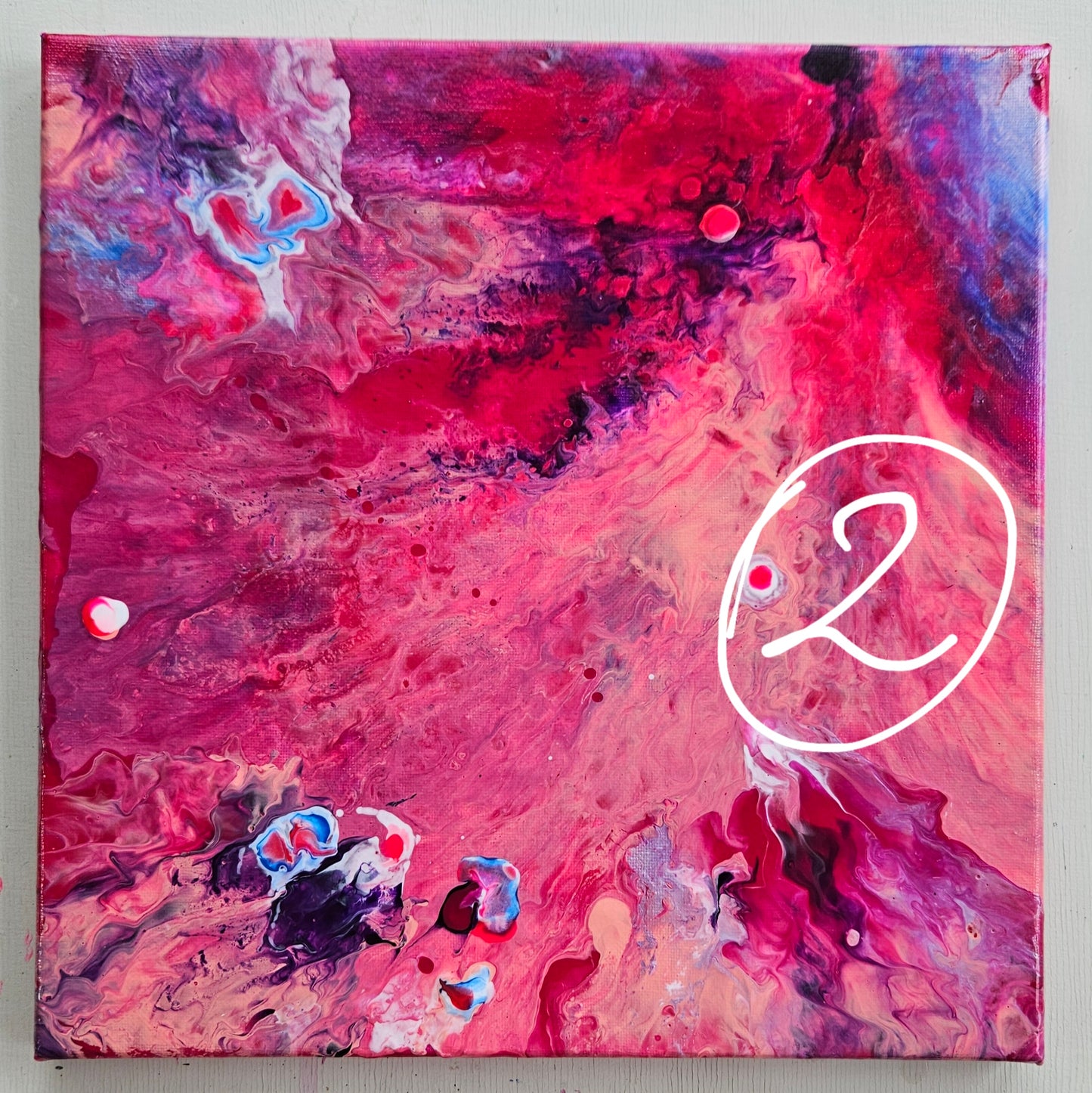Neon Dreamscape: Pink - Abstract UV Paintings (30x30cm)