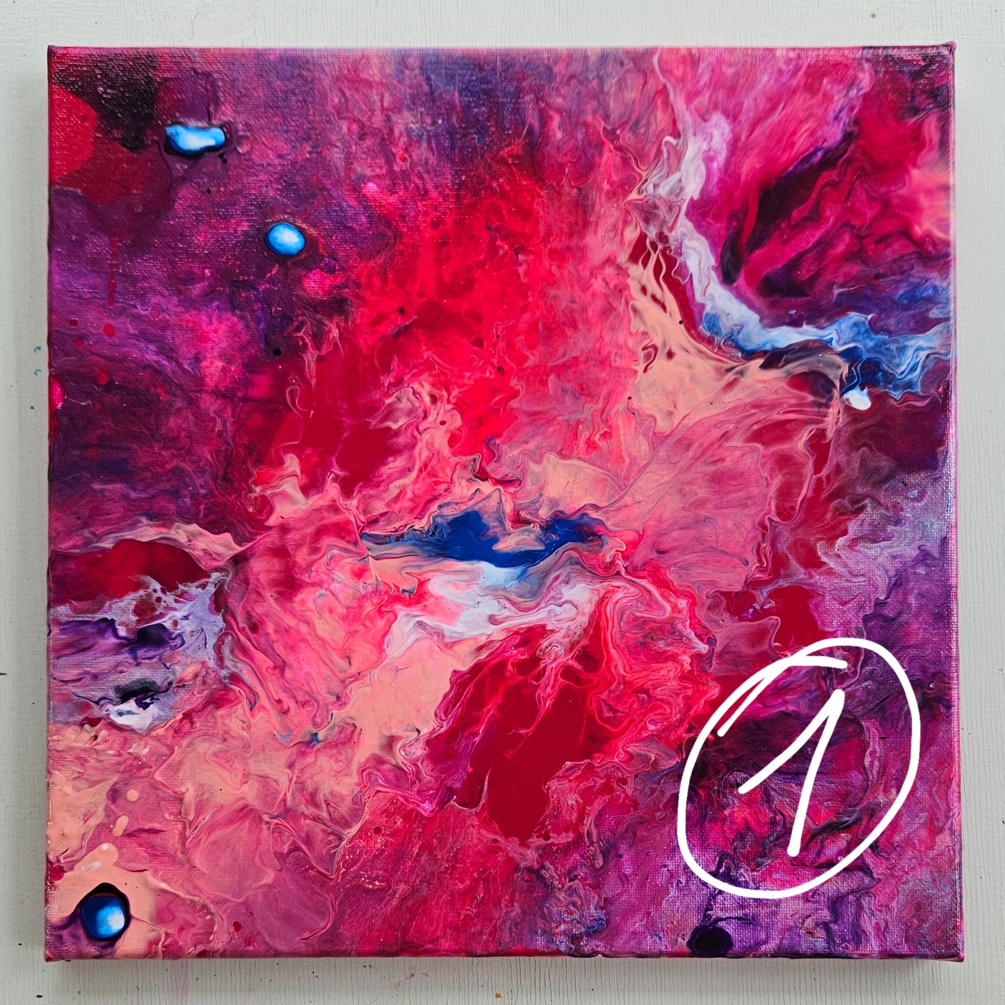 Neon Dreamscape: Pink - Abstract UV Paintings (30x30cm)