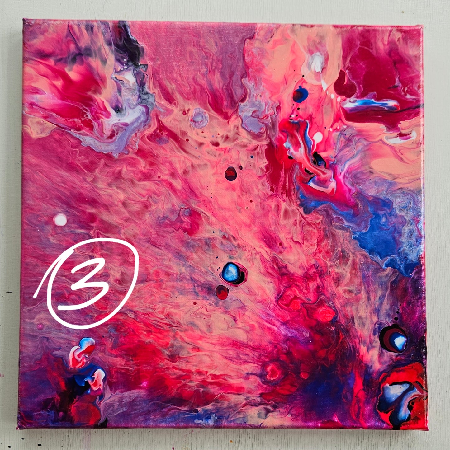 Neon Dreamscape: Pink - Abstract UV Paintings (30x30cm)