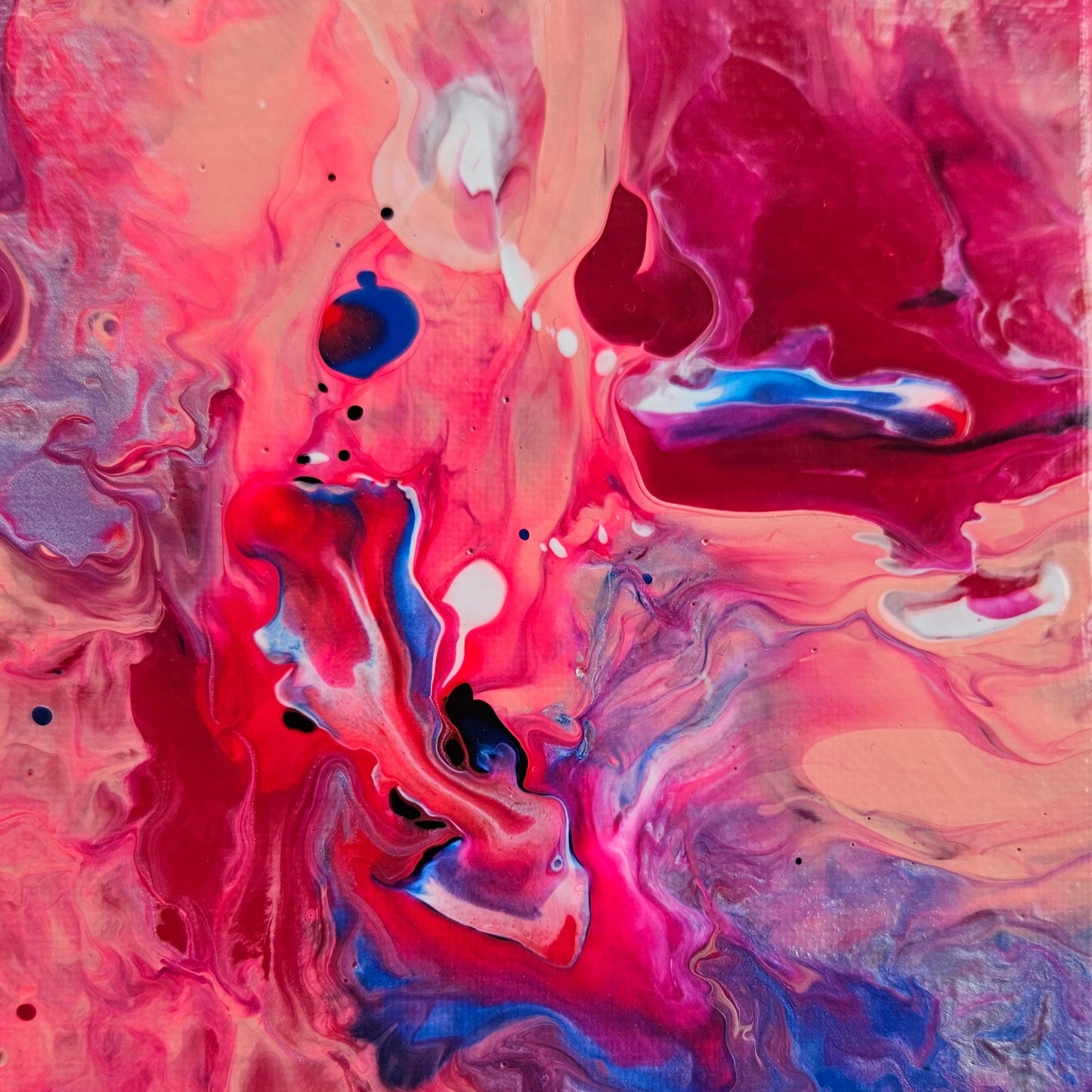 Neon Dreamscape: Pink - Abstract UV Paintings (30x30cm)