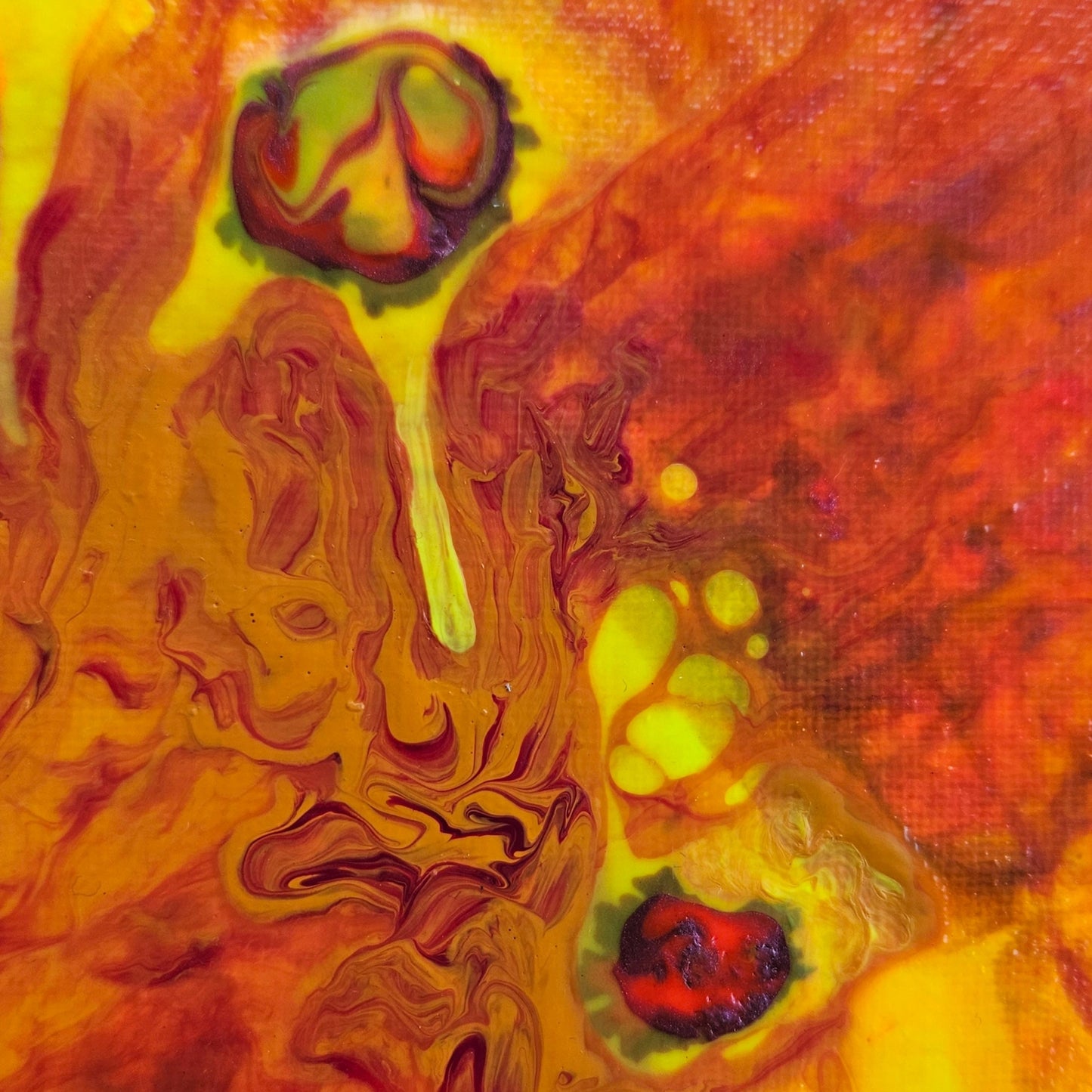 Neon Dreamscape: Orange - Abstract UV Paintings (30x30cm)