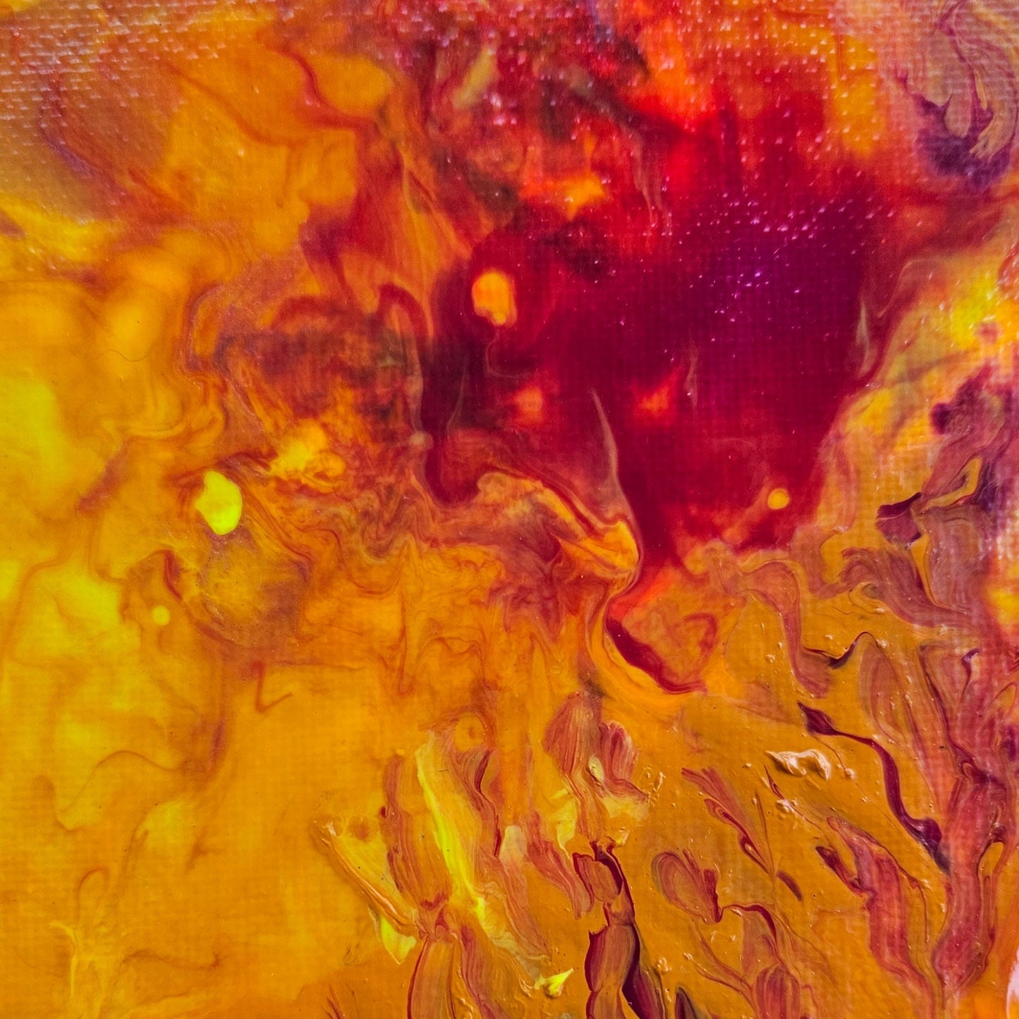 Neon Dreamscape: Orange - Abstract UV Paintings (30x30cm)