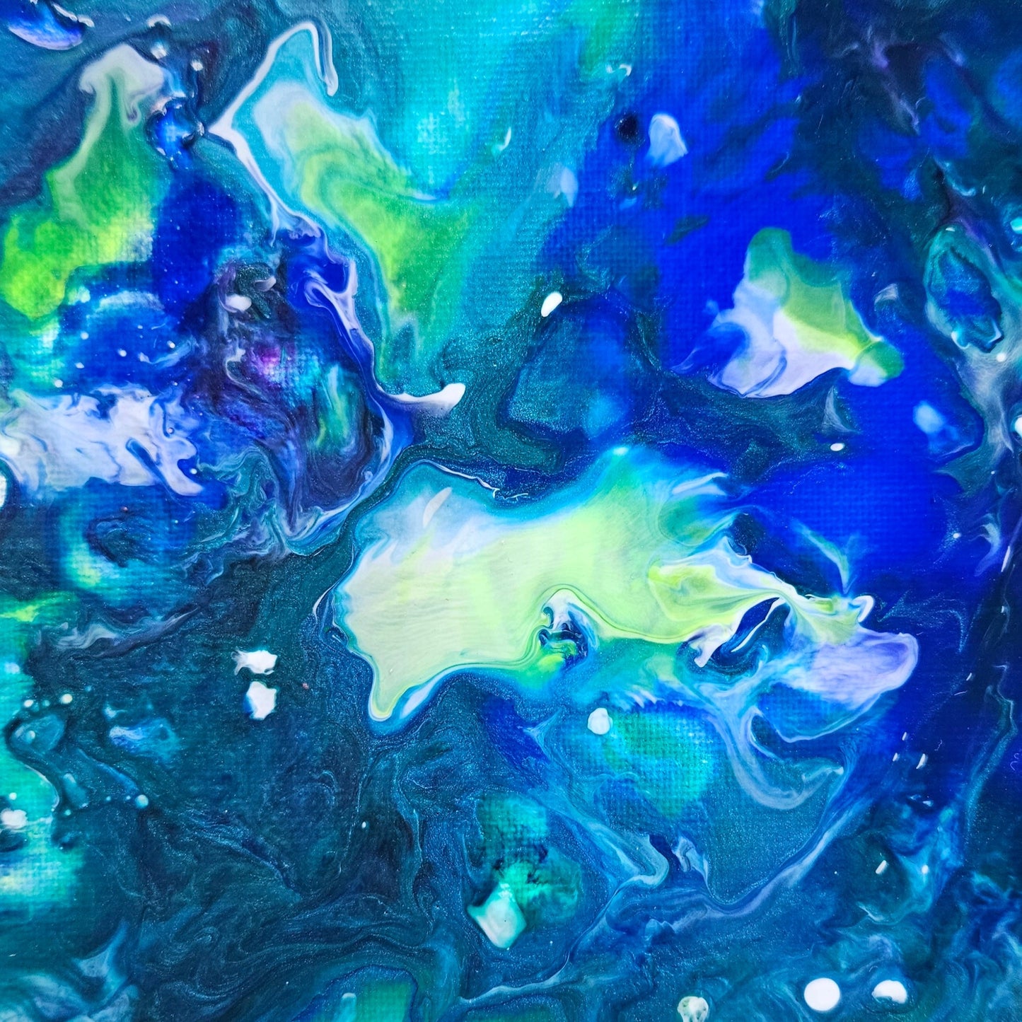 Neon Dreamscape: Blue - Abstract UV Paintings (30x30cm)