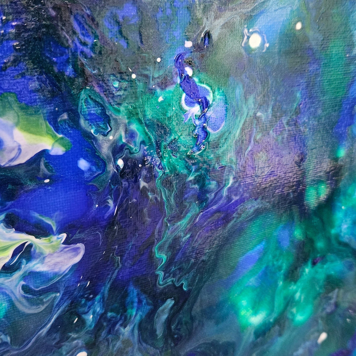 Neon Dreamscape: Blue - Abstract UV Paintings (30x30cm)