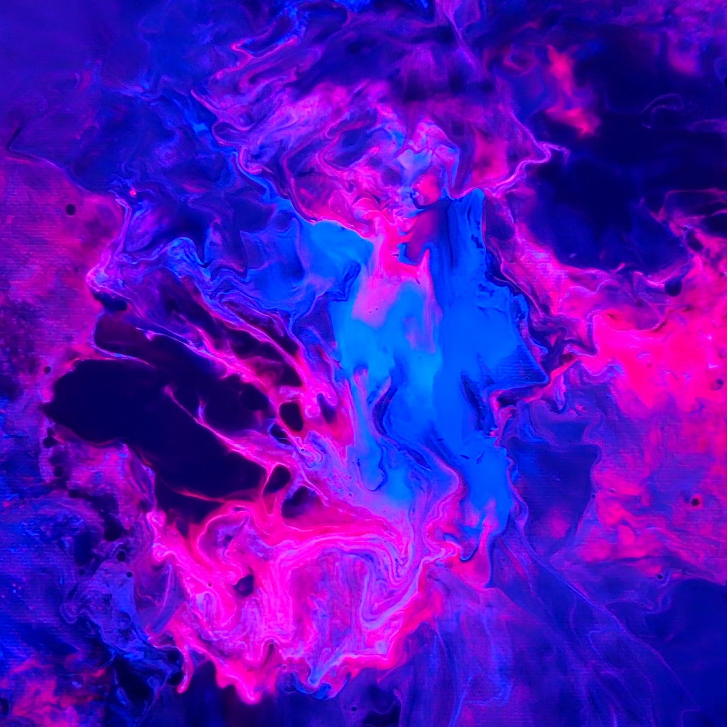 Neon Dreamscape: Pink - Abstract UV Paintings (30x30cm)