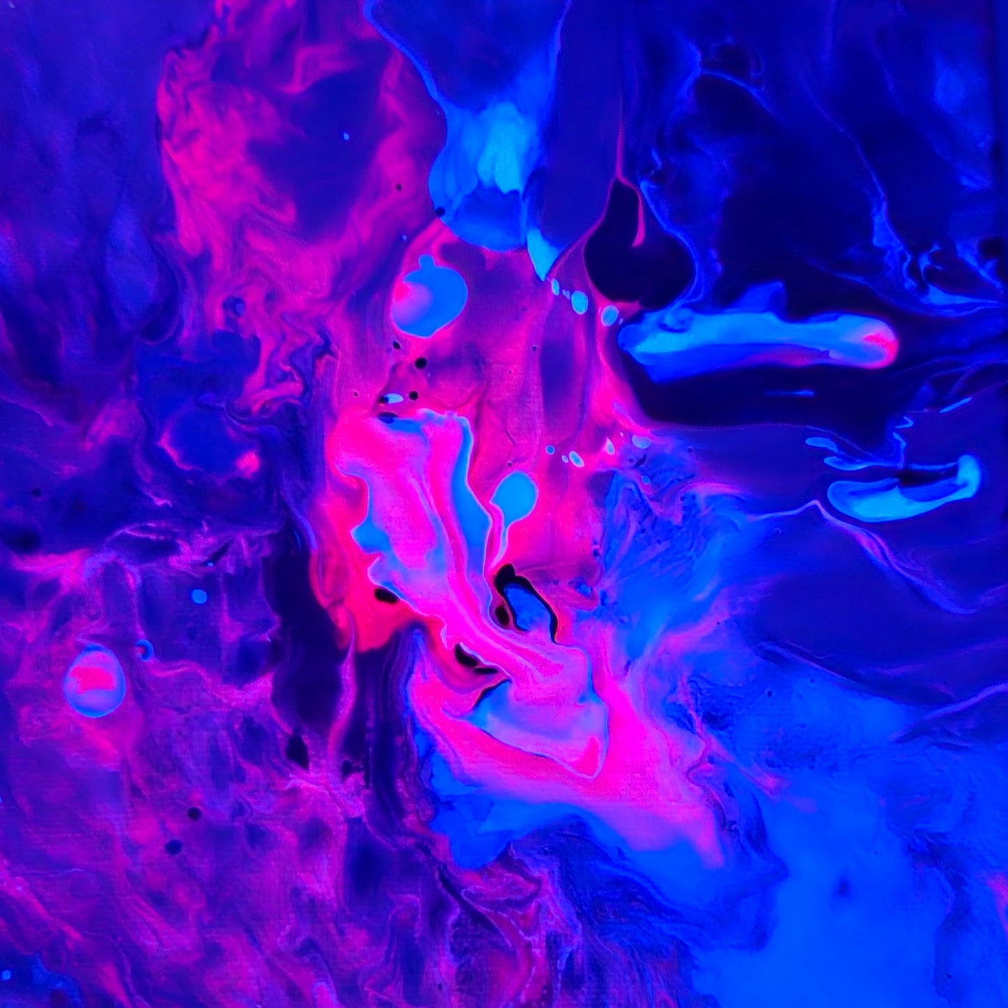 Neon Dreamscape: Pink - Abstract UV Paintings (30x30cm)