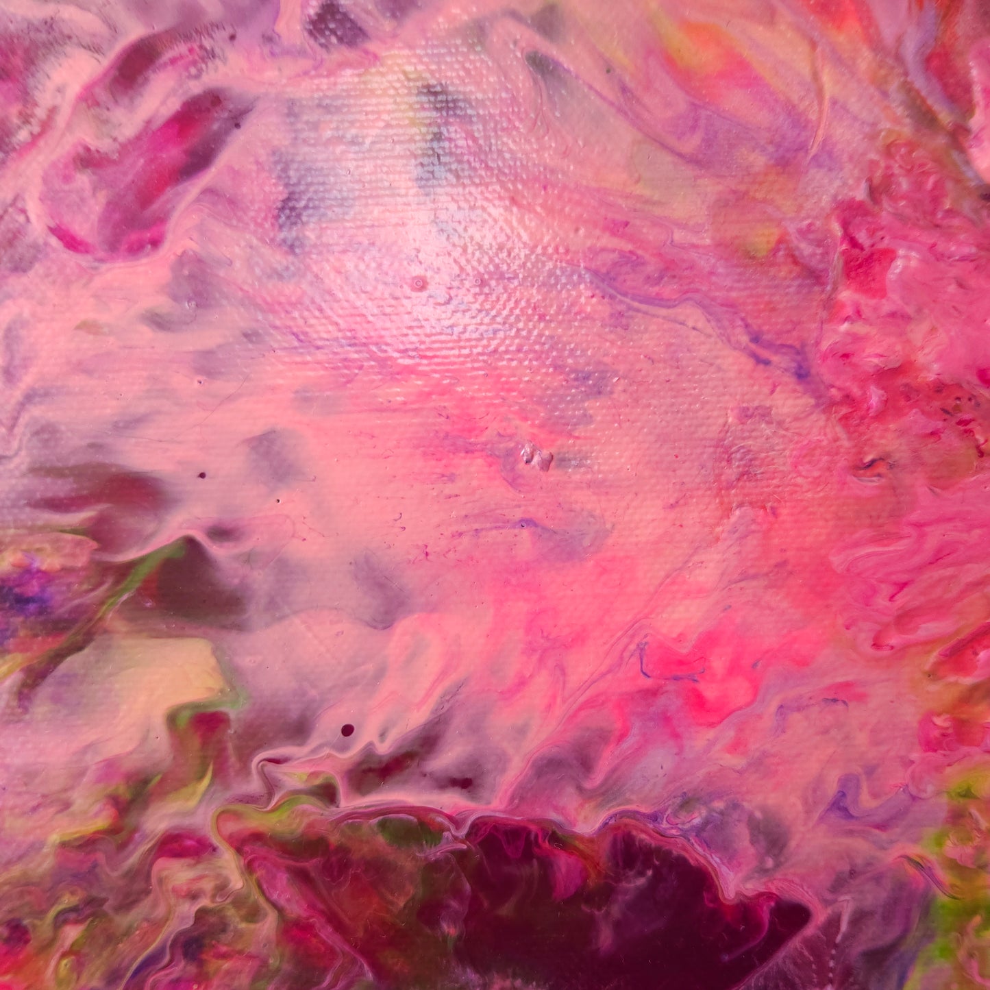 Emerald Prism - UV Reactive Original Abstract Painting (40x40cm)