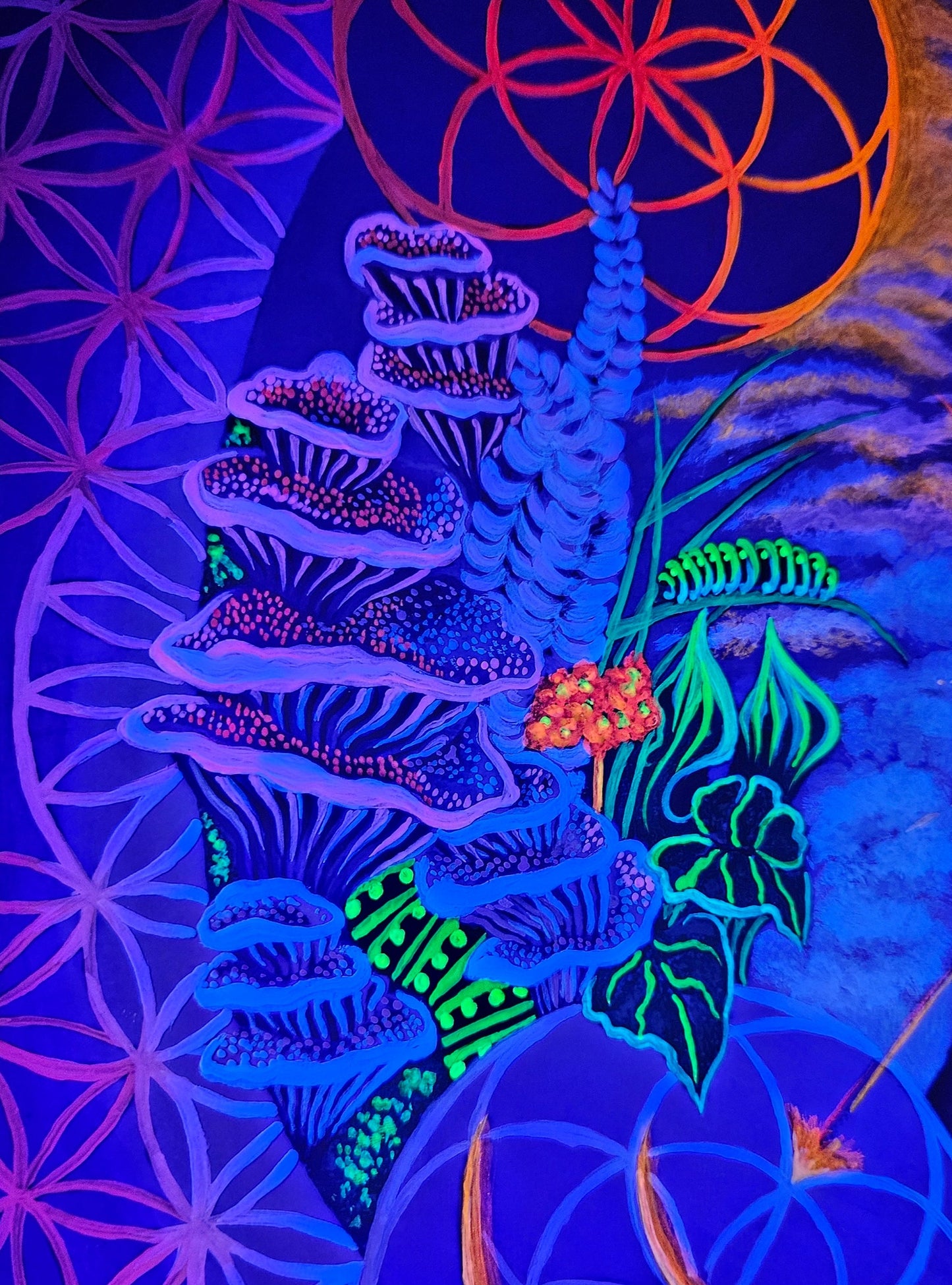 Glowing UV art print The Drip – blacklight wall art by Tori Nagay