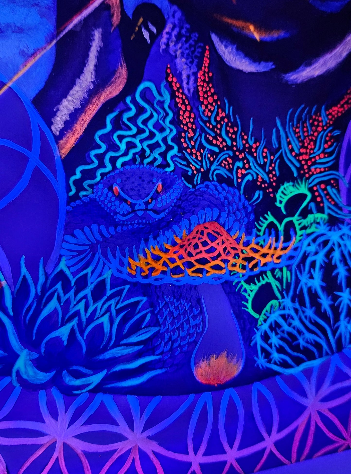 Glowing UV art print The Drip – blacklight wall art by Tori Nagay