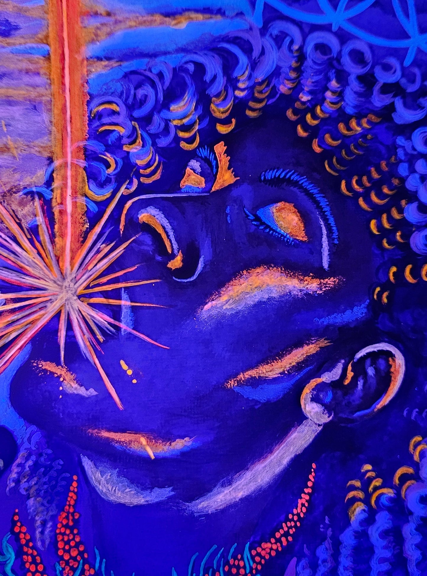 Glowing UV art print The Drip – blacklight wall art by Tori Nagay