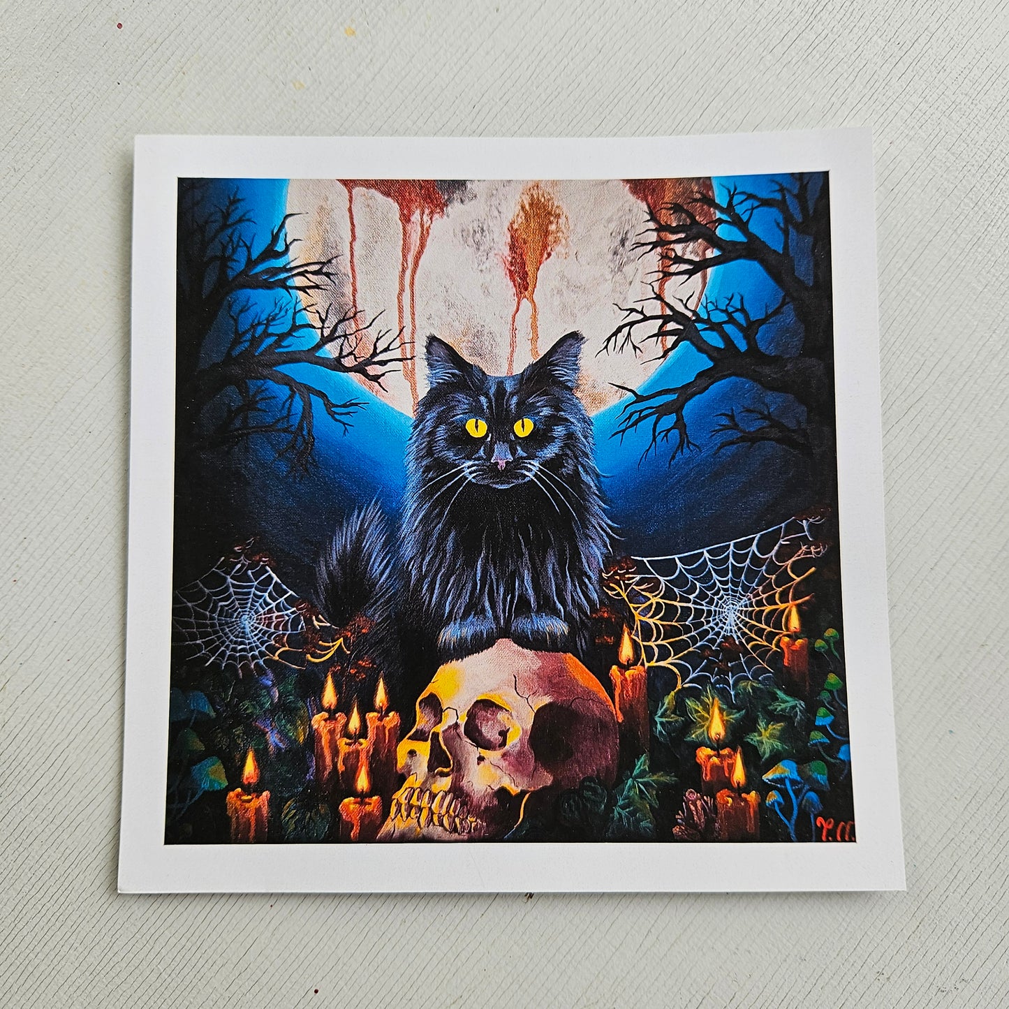 Embracing the Moonlight - Small Print on Glossy Paper (17x17cm)