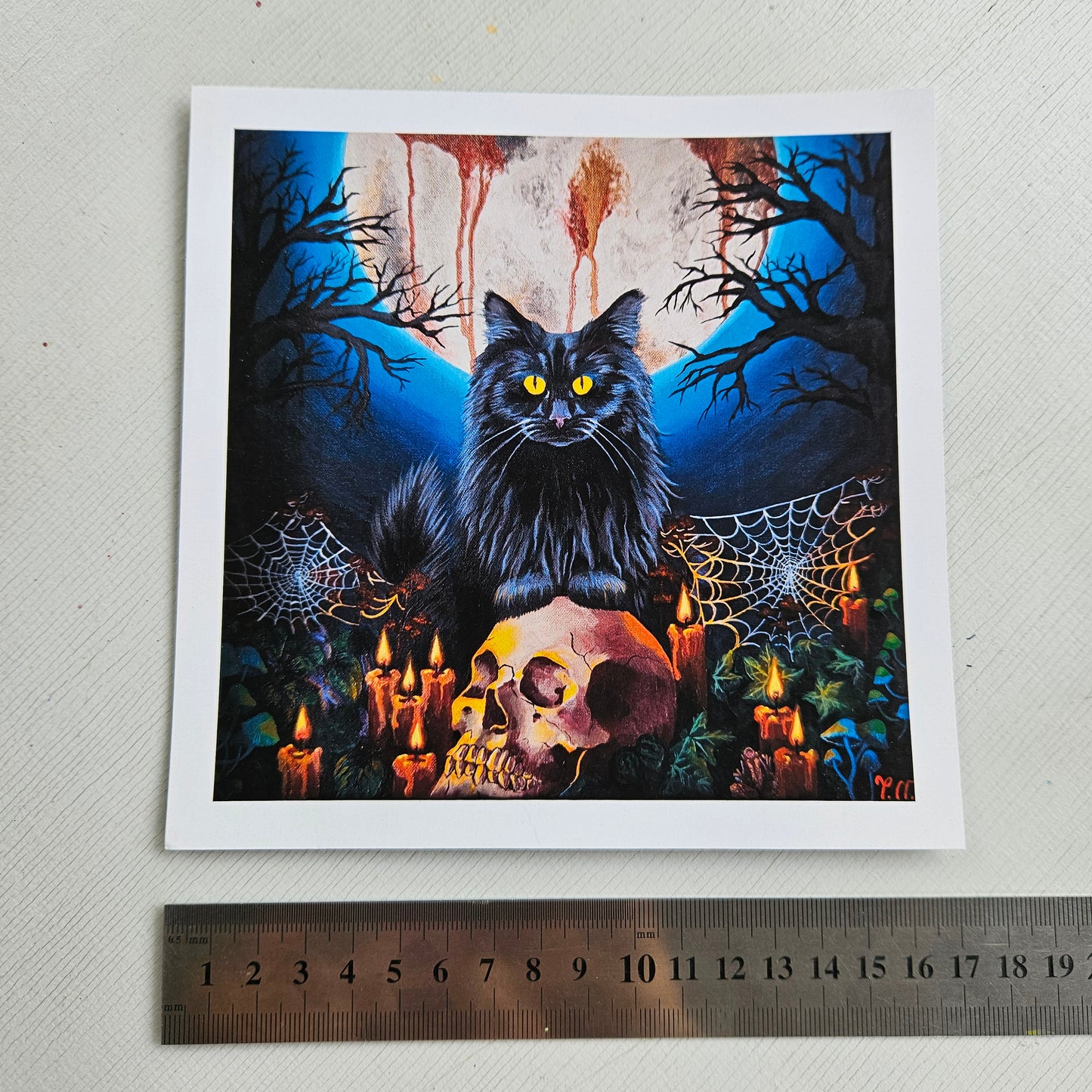 Embracing the Moonlight - Small Print on Glossy Paper (17x17cm)