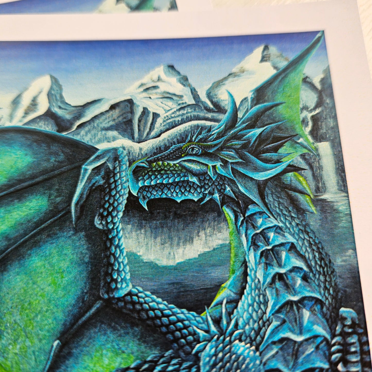 The Ice Dragon - Small Print on Glossy Paper (17x17cm)