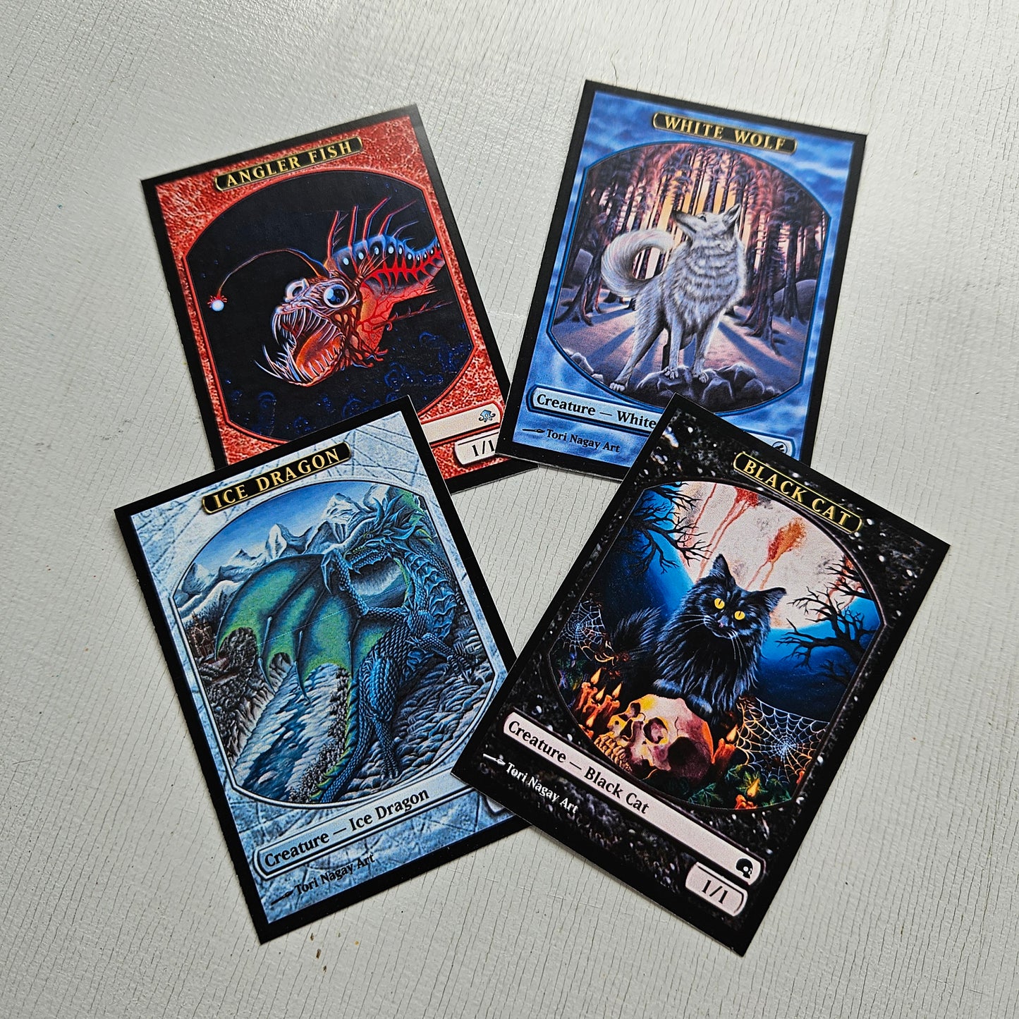 MTG Custom Tokens – Set of 4 with Original Fantasy Art