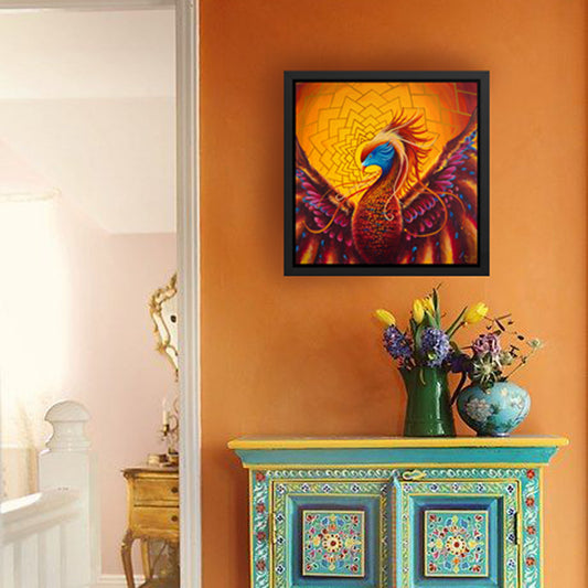 Phoenix framed art print – Rebirth in Radiance by Tori Nagay