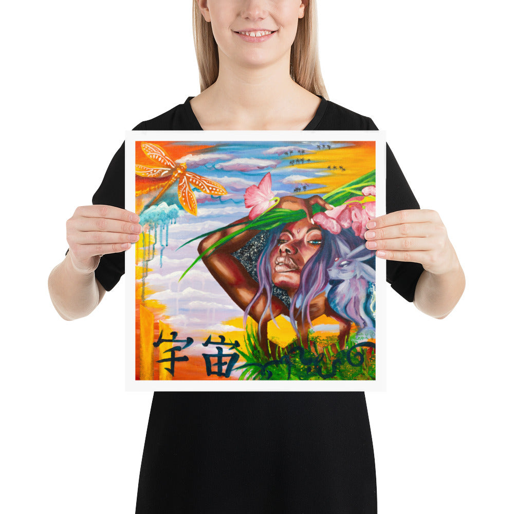 Space - Surreal Fantasy Art Print (12"x12", 14"x14", 16"x16")