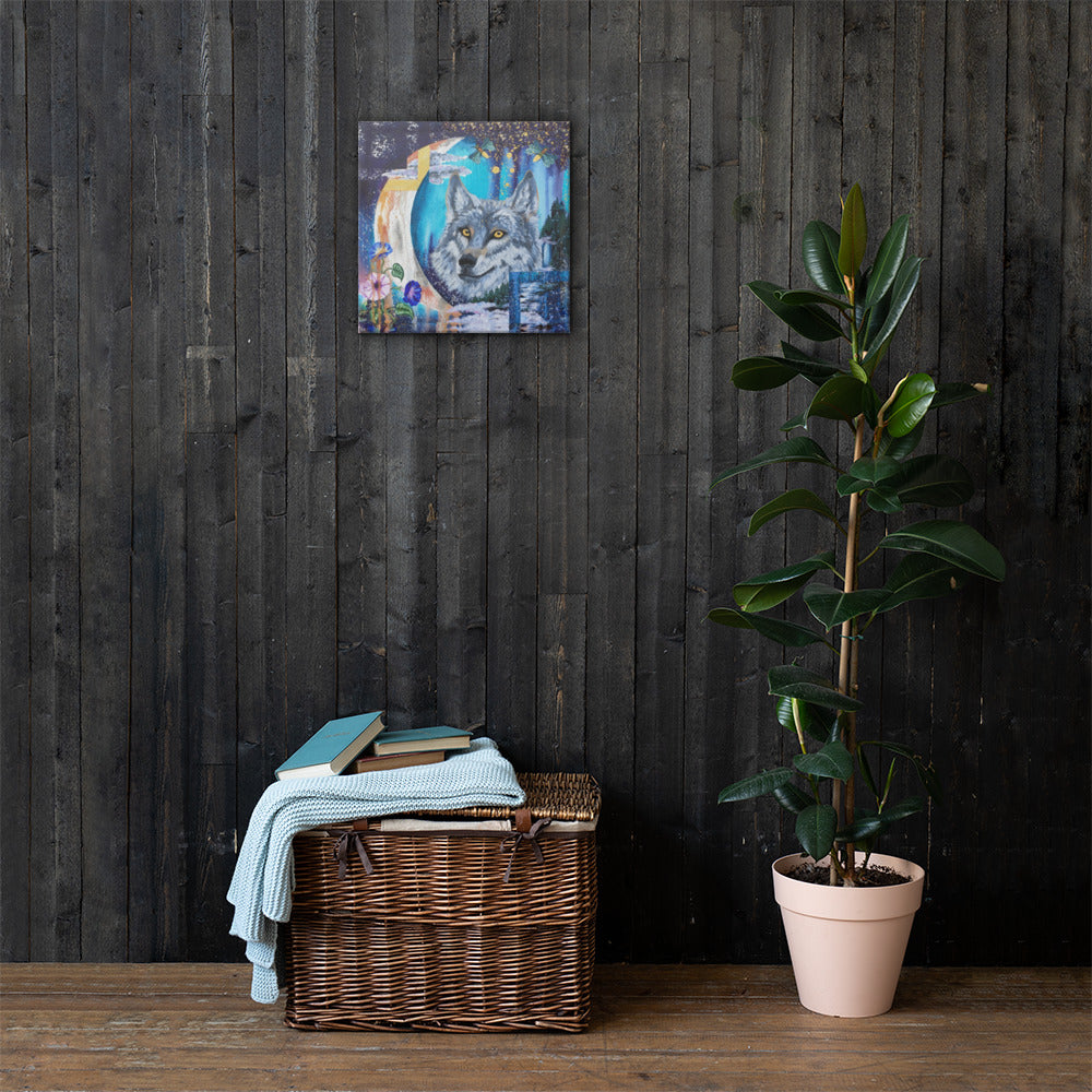 The Night - Mystical Wolf Canvas Print (12"x12", 16"x16")