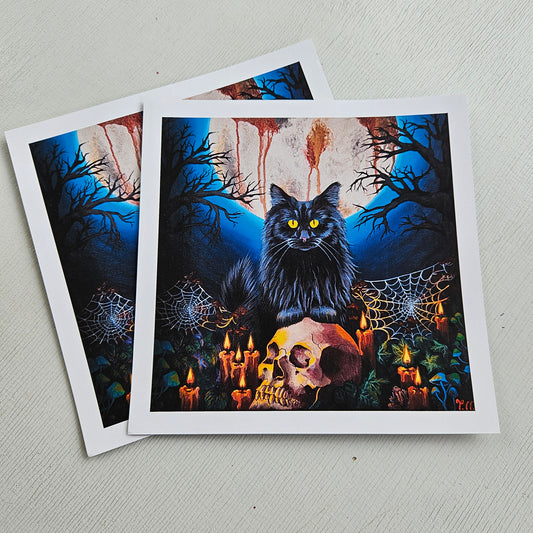 Embracing the Moonlight - Small Print on Glossy Paper (17x17cm)