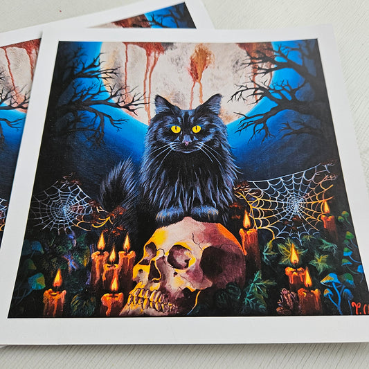 Embracing the Moonlight - Small Print on Glossy Paper (17x17cm)