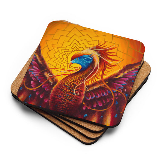 Rebirth in Radiance - Cork-back coaster