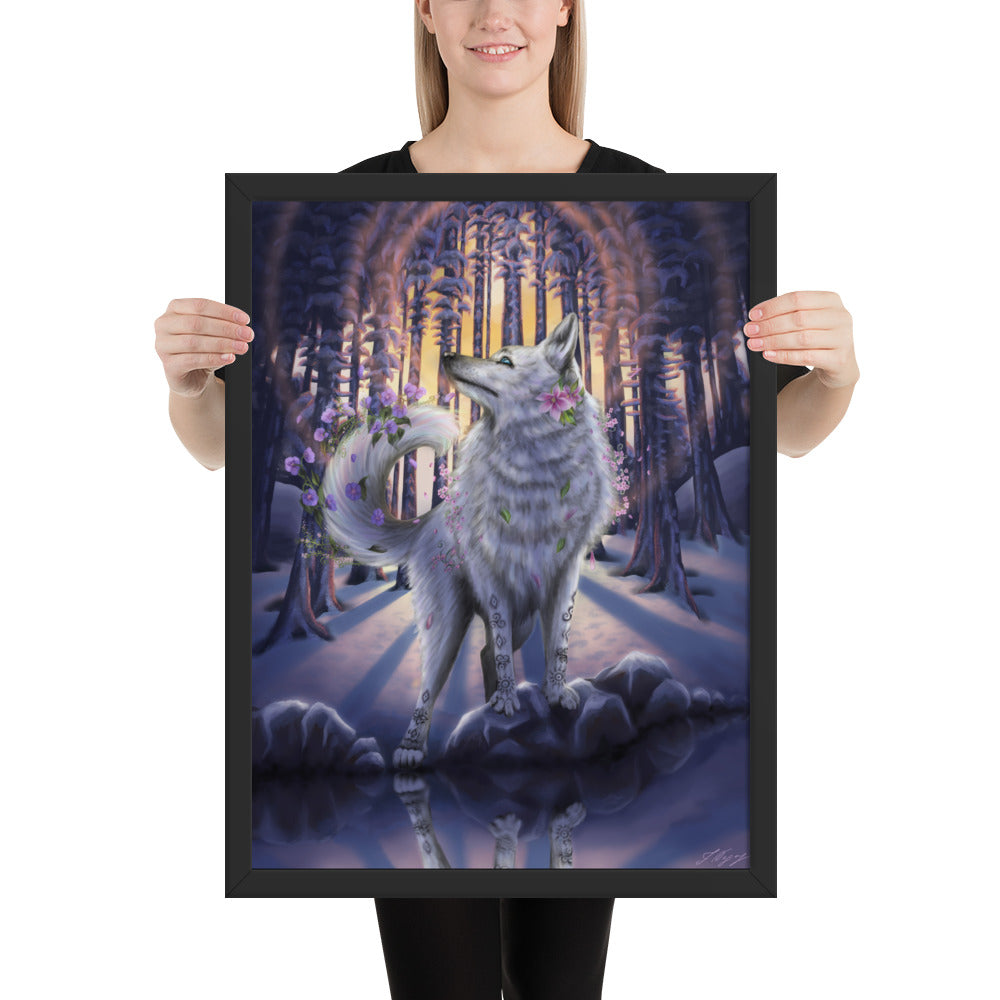 Gaia Wolf - Framed Print on Matte Paper (12"x16", 18"x24")