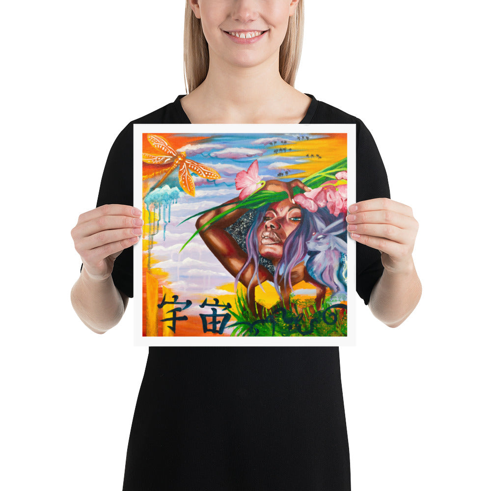 Space - Surreal Fantasy Art Print (12"x12", 14"x14", 16"x16")