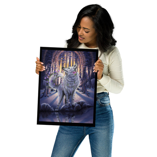 Gaia Wolf - Fantasy Wolf Art Print (12"x16", 18"x24")