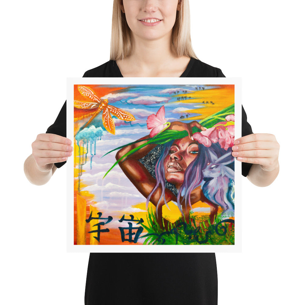 Space - Surreal Fantasy Art Print (12"x12", 14"x14", 16"x16")