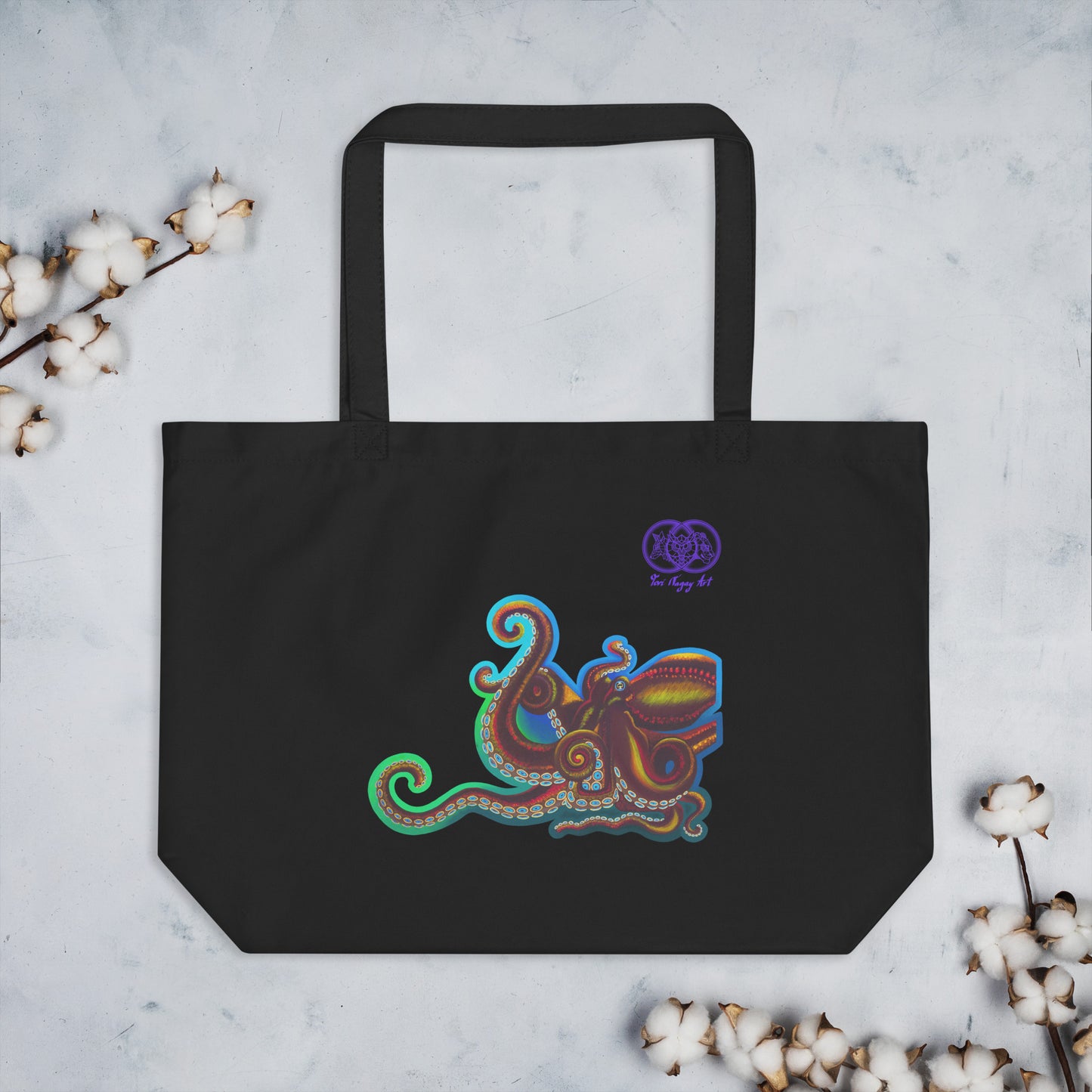 Octopussy - Large organic tote bag