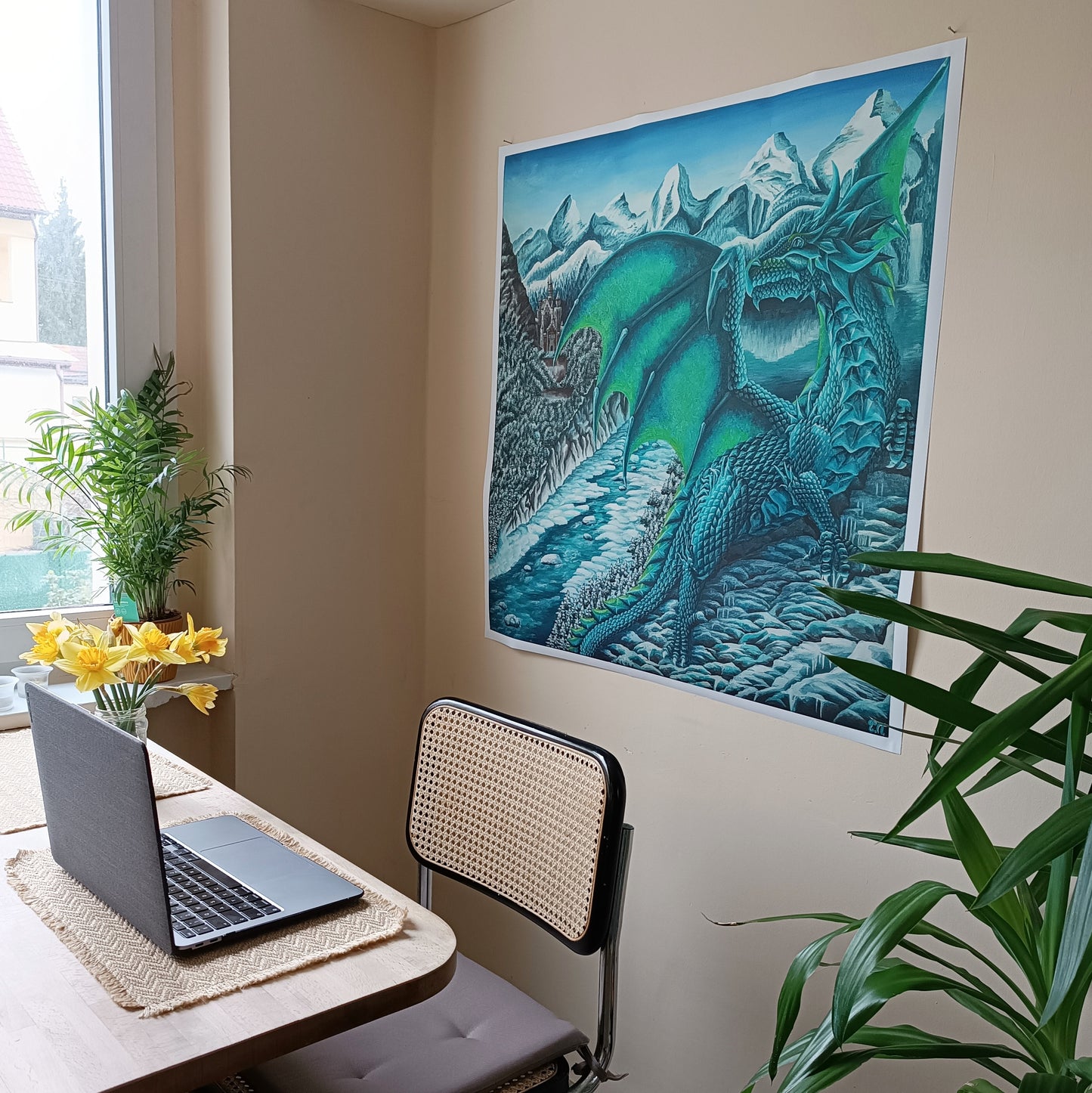 The Ice Dragon - Print on Matte Paper (90x90cm)